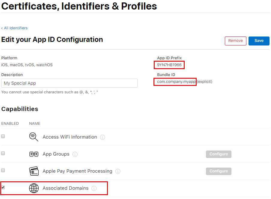 iOS Identifier Config